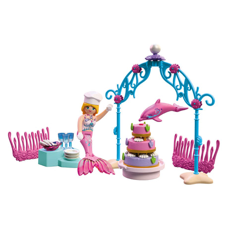 Playmobil onderwater bruiloft buffet magisch speelgoed met dolfijn.