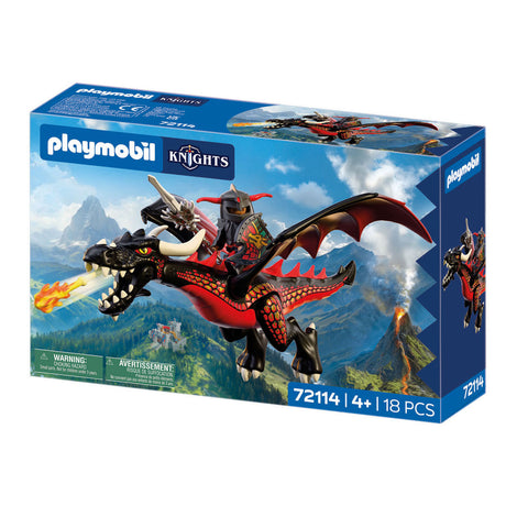 Playmobil riddere legesæt sort drage med ridder - fantasy eventyr.