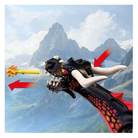 Playmobil riddere legesæt sort drage med ridder - fantasy eventyr.