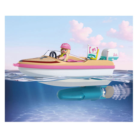 Playmobil barbie avonturenboot speelgoedset met ken en accessoires.