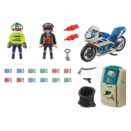 Playmobil City Action - Police Motorbike: Pursuit of the Money Robber Construction Toy (70572)