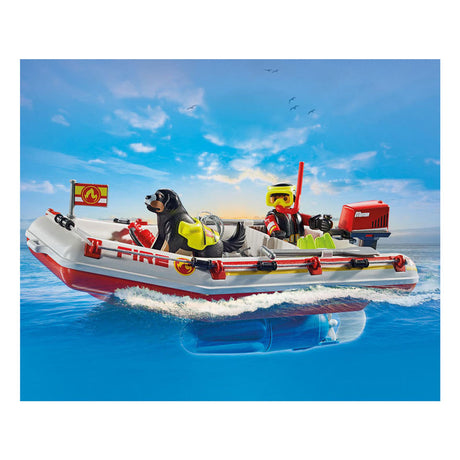 Playmobil actionhelte brandbåd med vandscooter - 71464
