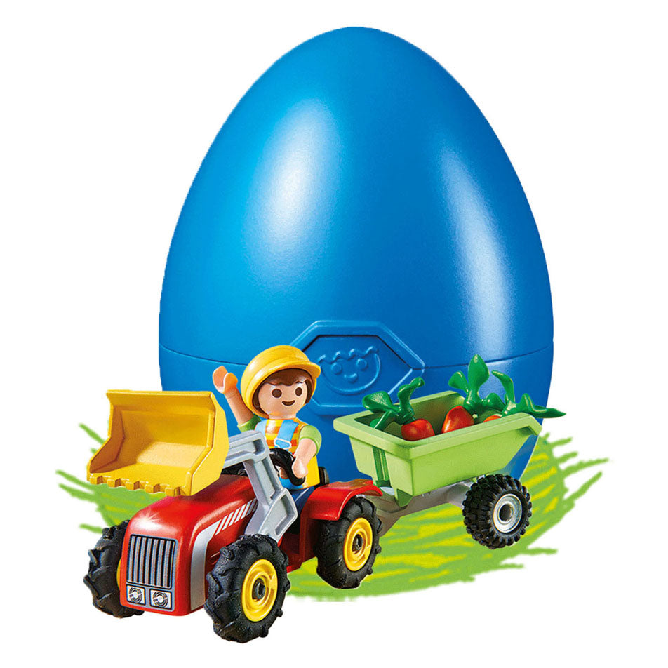 Playmobil dreng med børns traktor i EI 4943