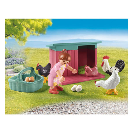 Playmobil MyLife Small Chicken Farm i haven af den
