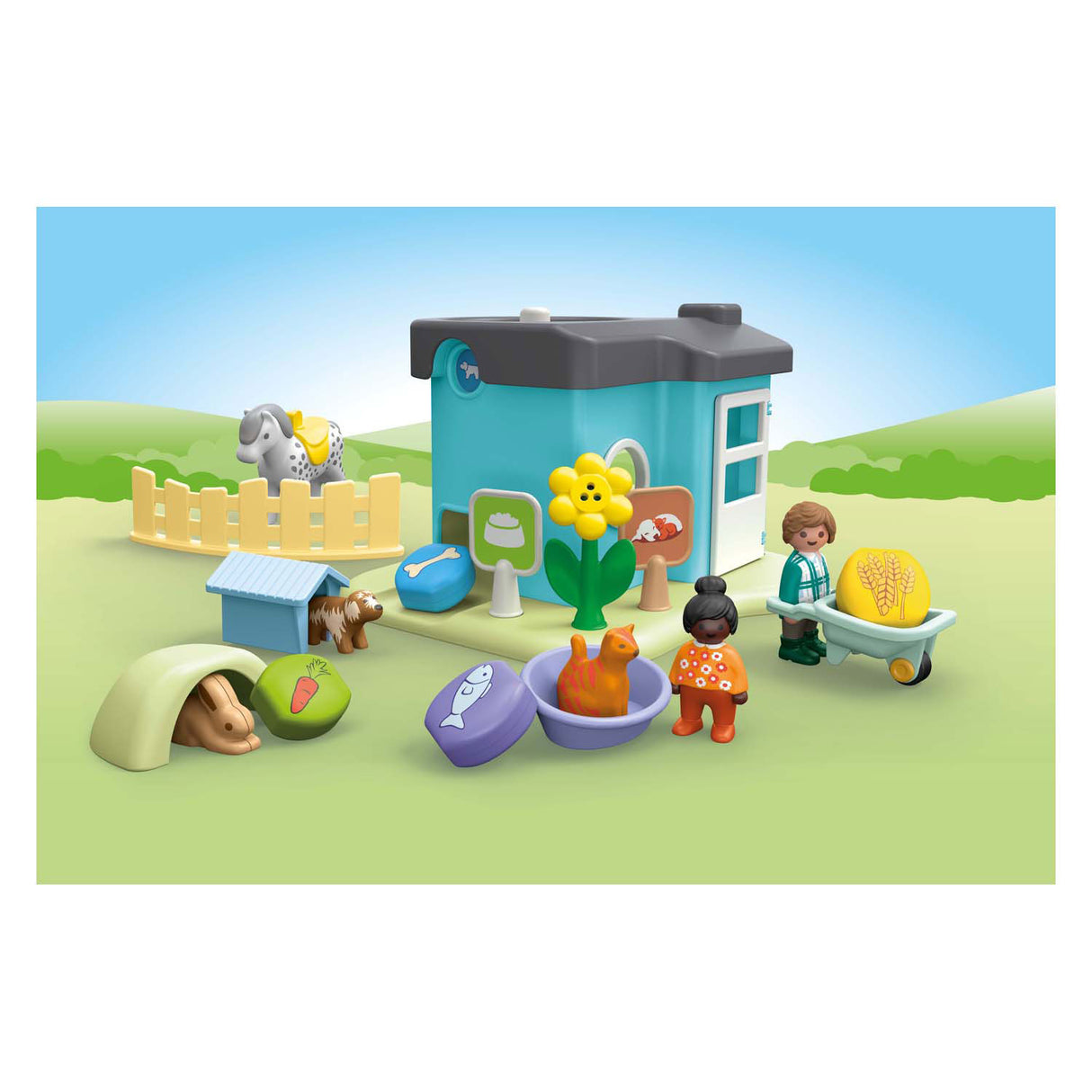 Playmobil 71690 Junior Animal Boarding House med automatisk feeder