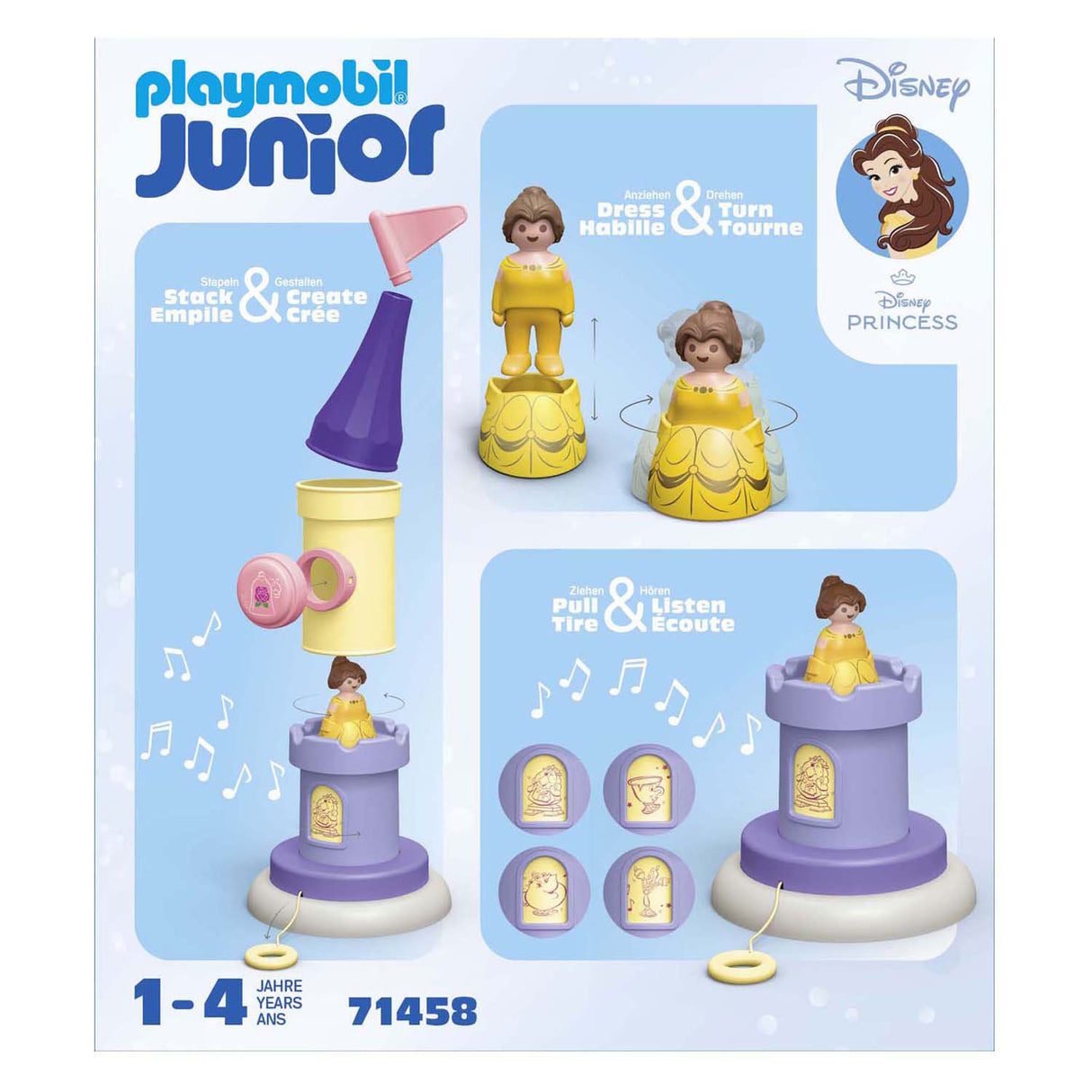 Playmobil junior disney belles legetårn med melodi - 71458