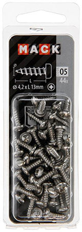 Mack 1020017 - selvskærende skrue cylinderhoved a2 44 stk 4,2 x 13 mm | 5 stk