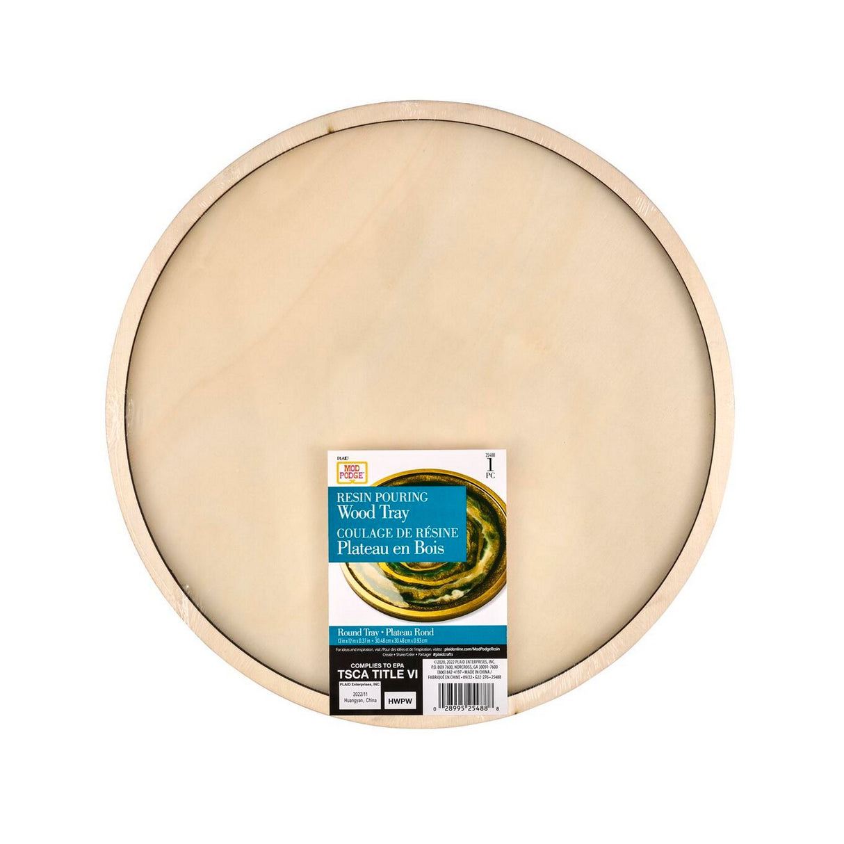 Mod podge • rund bakke krydsfiner