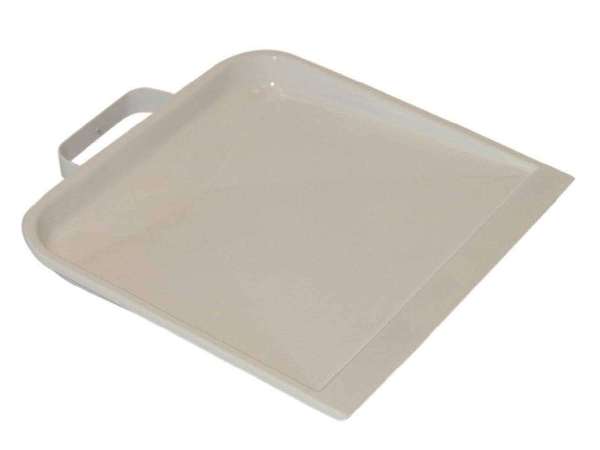 Luva støvskande hollandsk model metal med buehåndtag 22,5x25,5 cm grå