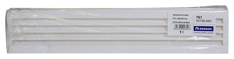 Renson 1006739 - dørgitter PVC 761 hvid 450x90mm | 1 stk