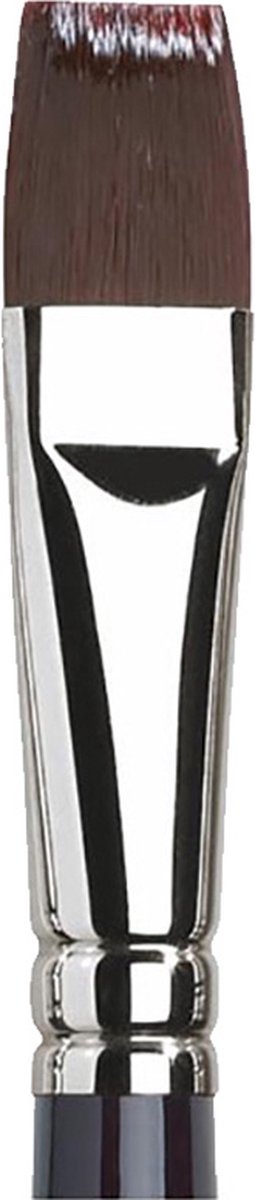 Winsor newton galeria - akryl pensel - kort flad form - langt håndtag - nr. 18 børste - 21mm