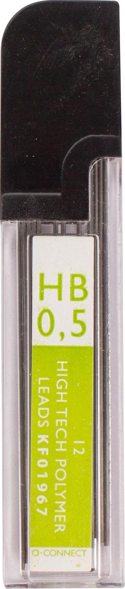 Q-connect blyantledninger 0,5 mm hb etui med 12 stk., æske med 12x 12 stk.