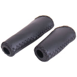 Kant lædergreb - ergonomisk læderhåndtag sæt - 135 mm 92mm - sort