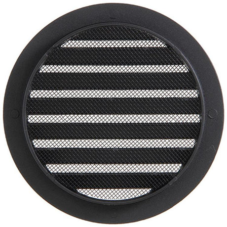 Renson 1057994 - inbouw rond schoepenr met gaas434r dia 125 ral 9005 zwart | 10 stuks