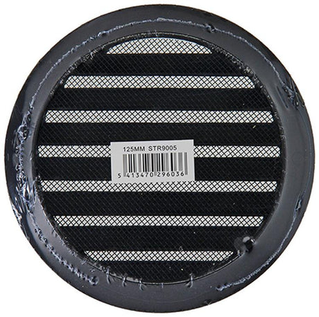 Renson 1057994 - inbouw rond schoepenr met gaas434r dia 125 ral 9005 zwart | 10 stuks
