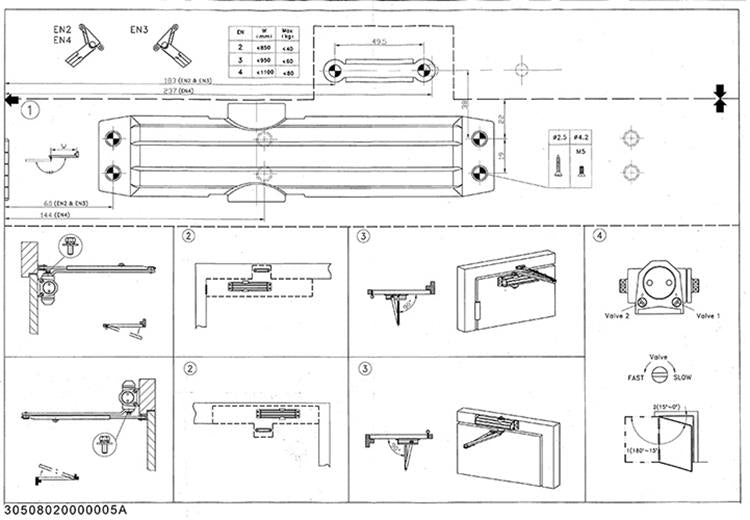 Yale 1019236 - hydraulisk dørpumpe multiforce 2-3-4 | 1 stk