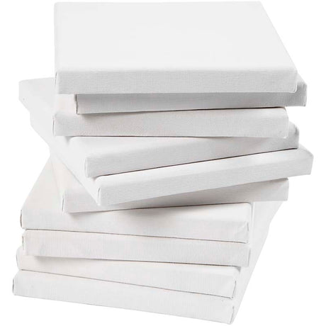 Creativ company strakt lærred, d: 1,6 cm, størrelse 15x15 cm, 280 g, hvid, 80 stk. 1 æske