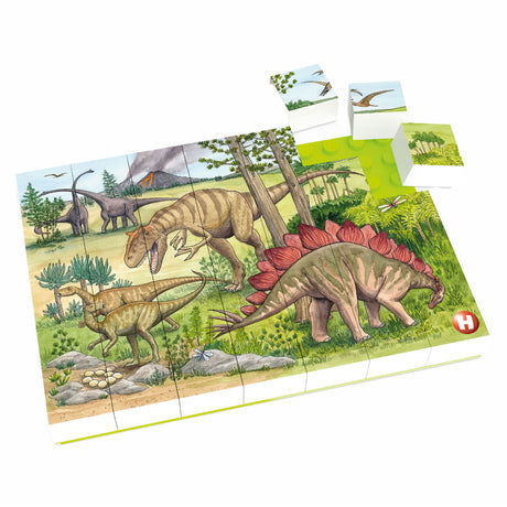 Hubelino blok puslespil dinosaur verden - 35 stk.