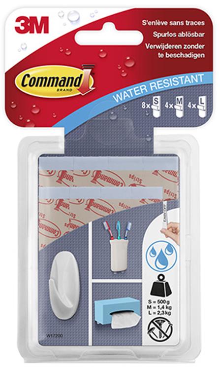 3m 1044690 - w17200c komm. vandtætte aftagelige strimler | 4 stk