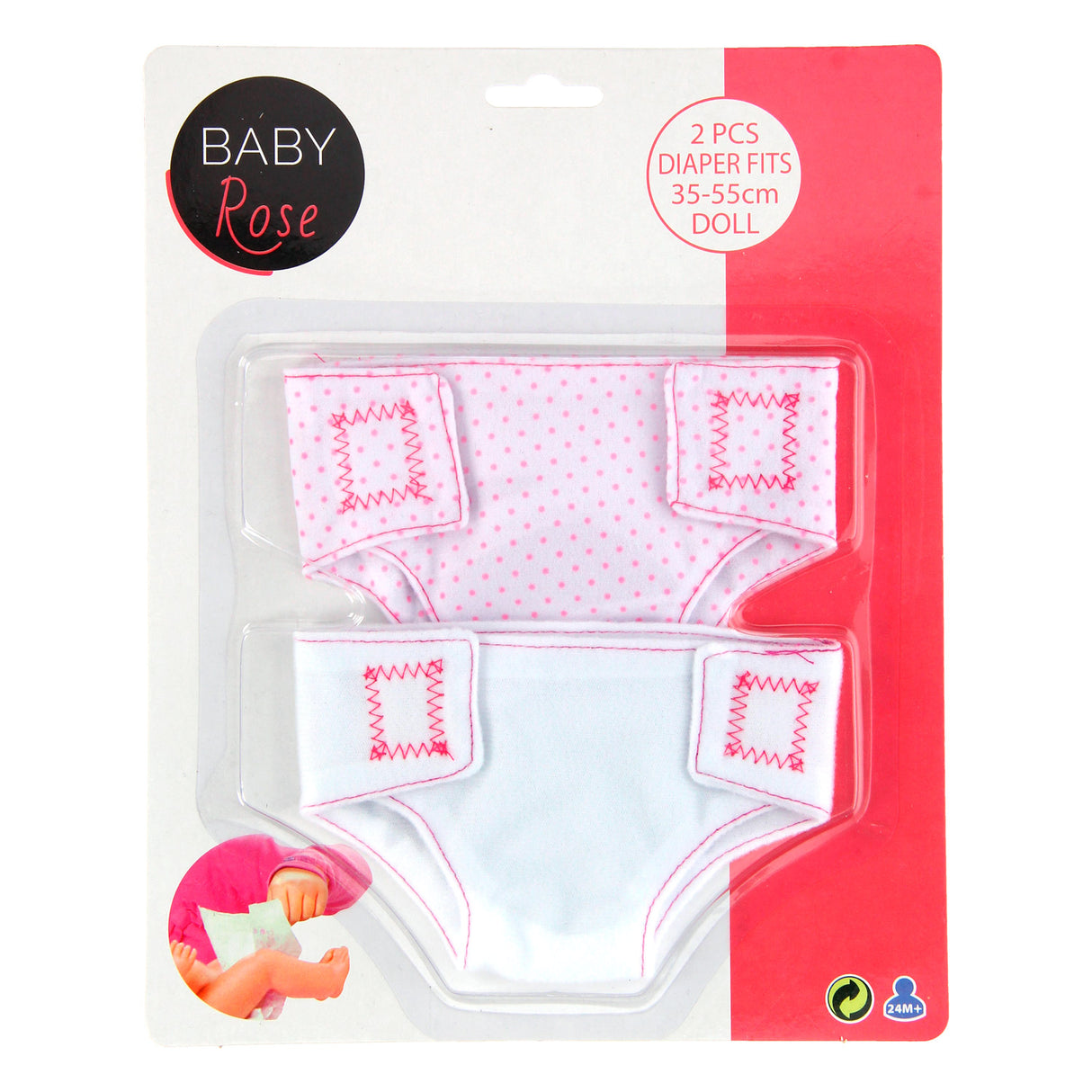 Baby Rose Fabric Diaper, 2 ..