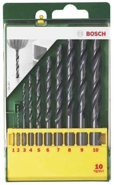 Bosch tilbehør 10-delt HSS-R metalboresæt | 2607019442 - 2607019442