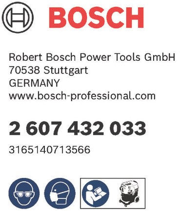 Bosch tilbehør cellulose fladt plisseret filter gas35-55 | 2607432033 - 2607432033