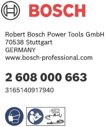 Bosch tilbehør harmonika filter gas 18v-10 l professionel - 1st. - 2608000663