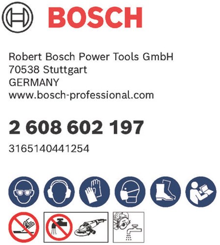 Bosch accessoires diamantdoorslijpschijf standard for concrete 125 x 22,23 x 1,6 x 10 mm 1st - 2608602197