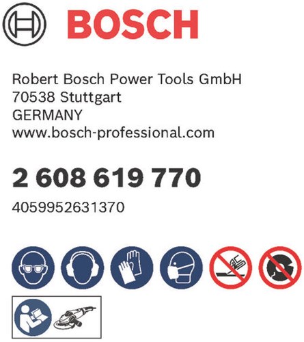 Bosch accessoires doorslijpschijf standard metal 230x1.9x22.23 - 2608619770