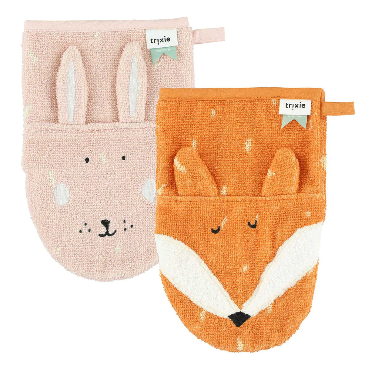Trixie Washcloths - Fru Rabbit og MR. Fox, 2..