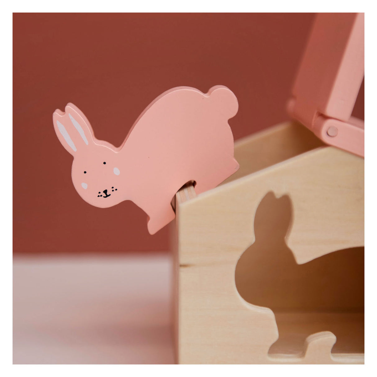 Trixie træhus med blokke fru Rabbit