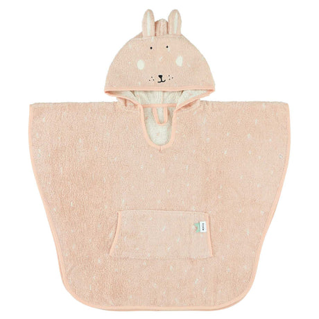 Trixie poncho - mrs. kanin - 100% økologisk bomuld - barnebadekappe med hætte - med flotte detaljer