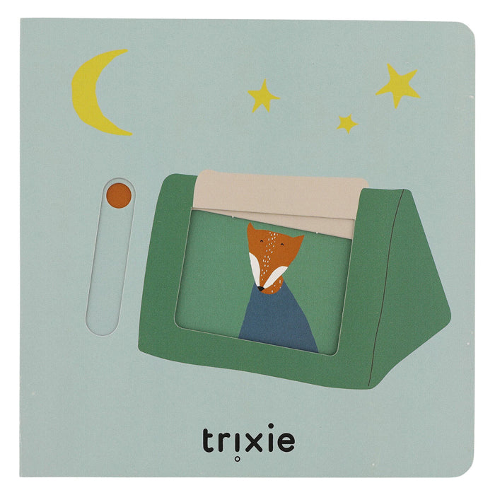 Trixie hagesmæk - mr. løve - blød frotté - 100% økologisk bomuld - med trykknapper - gul
