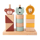 Trixie Wood Animals Stacking Blocks, 15dlg.