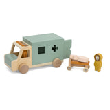 Trixie trælegetøj - ambulancebil - legetøjsbil til børn - ambulance - til drenge og piger - fsc