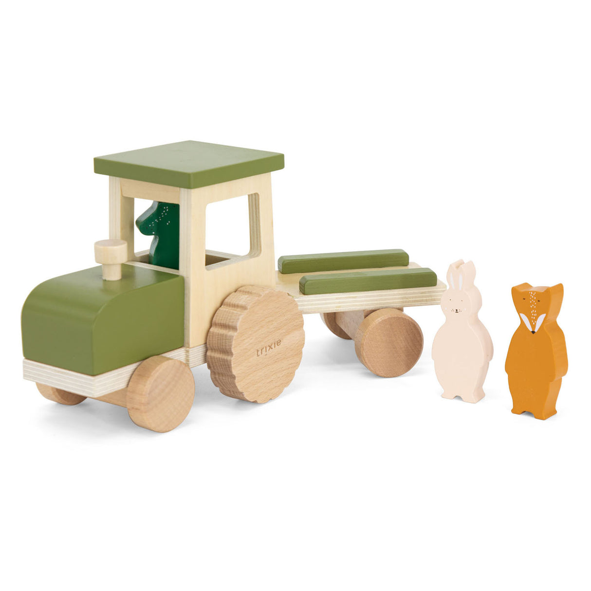 Trixie Wood Animal Tractor med trailer