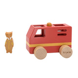 Trixie mini brandbil i træ - legetøjskøretøj i bæredygtigt træ - sjovt for drenge og piger - med Mr. Fox