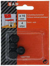 Mack 1047755 - plastikstik sort ø 16 mm 4 stk | 6 stk
