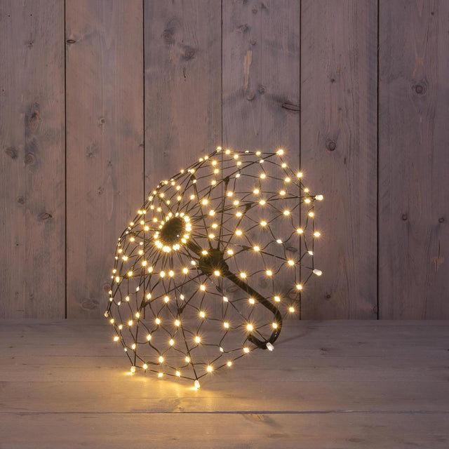 Anna's collection verlichte paraplu 160led classic warm 55x46cm ip44 met timer en dimmer
