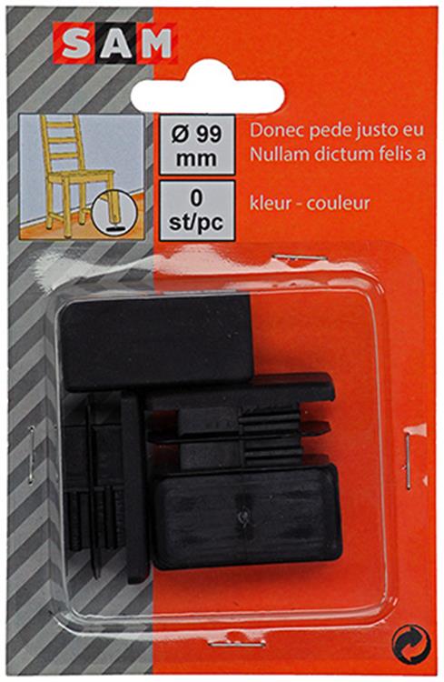 Mack 1047764 - plastikstik sort 20 x 40 mm 4 stk | 6 stk