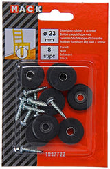 Mack 1047722 - sædehætte gummi + skrue sort ø 23 mm 8 stk | 6 stk