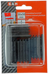 Mack 1047783 - plastikstik sort 30 x 50 mm 4 stk | 6 stk