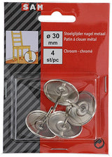 Mack 1047787 - stol glider søm metal krom ø 30 mm 4 stk | 6 stk