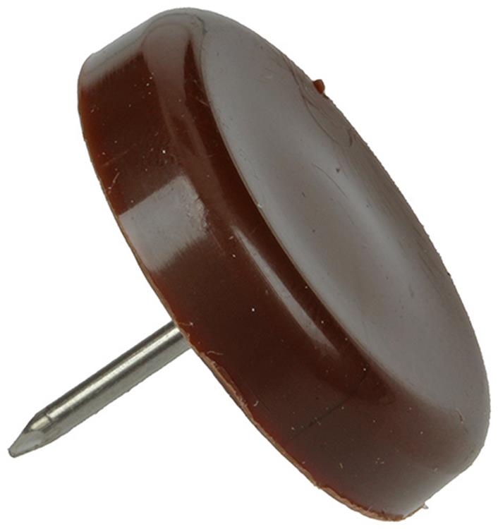 Mack 1047748 - stoleglider søm plast brun ø 28 mm 4 stk | 6 stk