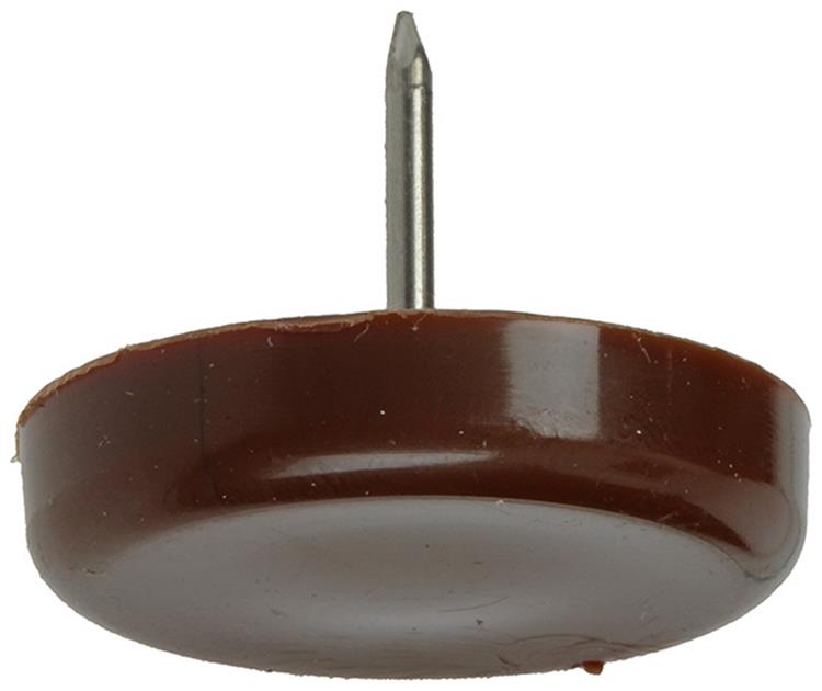 Mack 1047748 - stoleglider søm plast brun ø 28 mm 4 stk | 6 stk