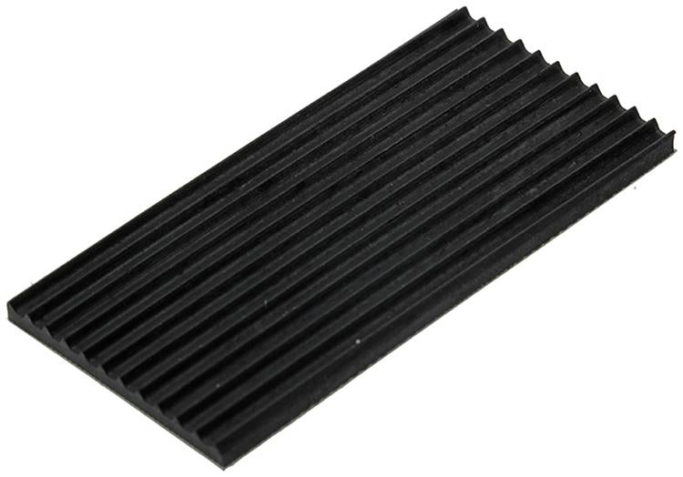 Mack 1048769 - stødabsorberende gummi sort 35 x 70 mm 4 stk | 6 stk