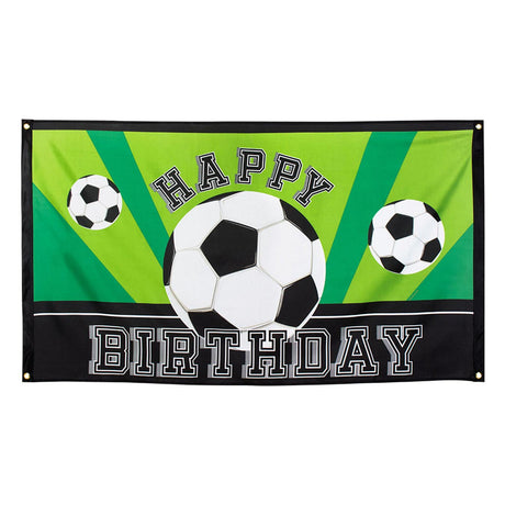 Boland Vlag Voetbal Tillykke med fødselsdagen, 150x90cm