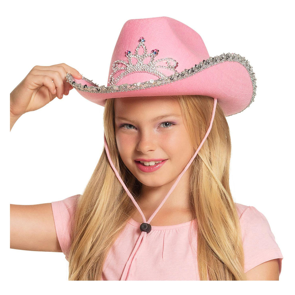 Boland børnehue glimmer pink