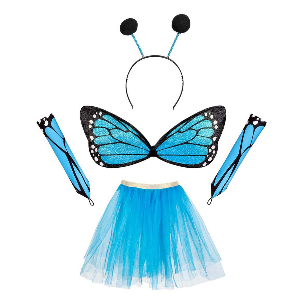 Boland dress up sæt sommerfugleblå
