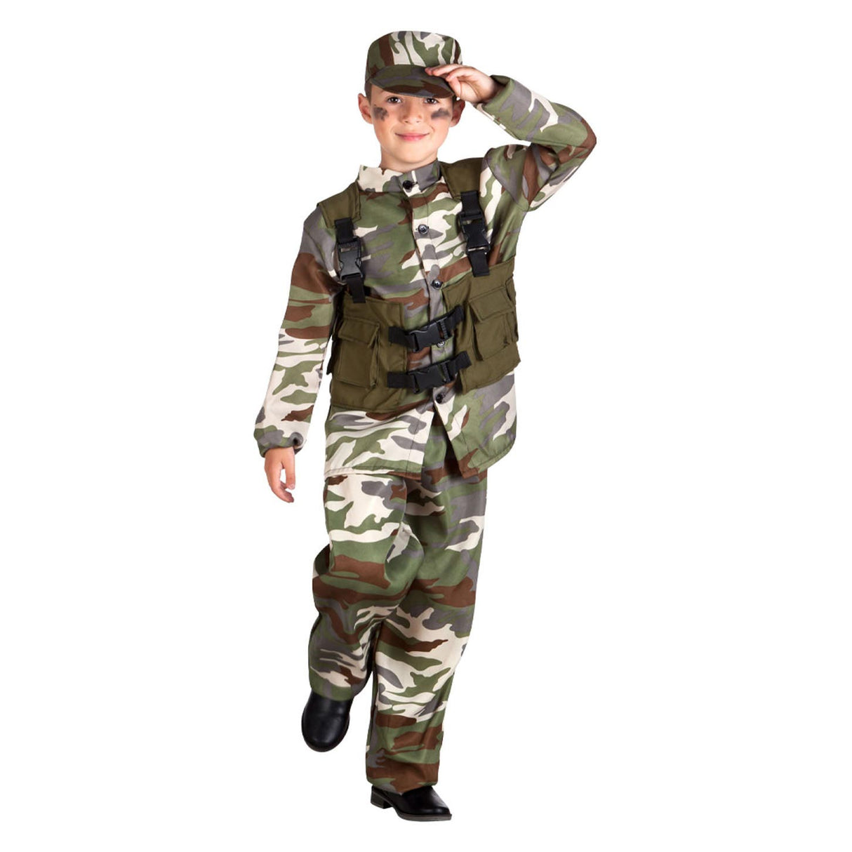 Boland børnedragt soldat, 7-9 år
